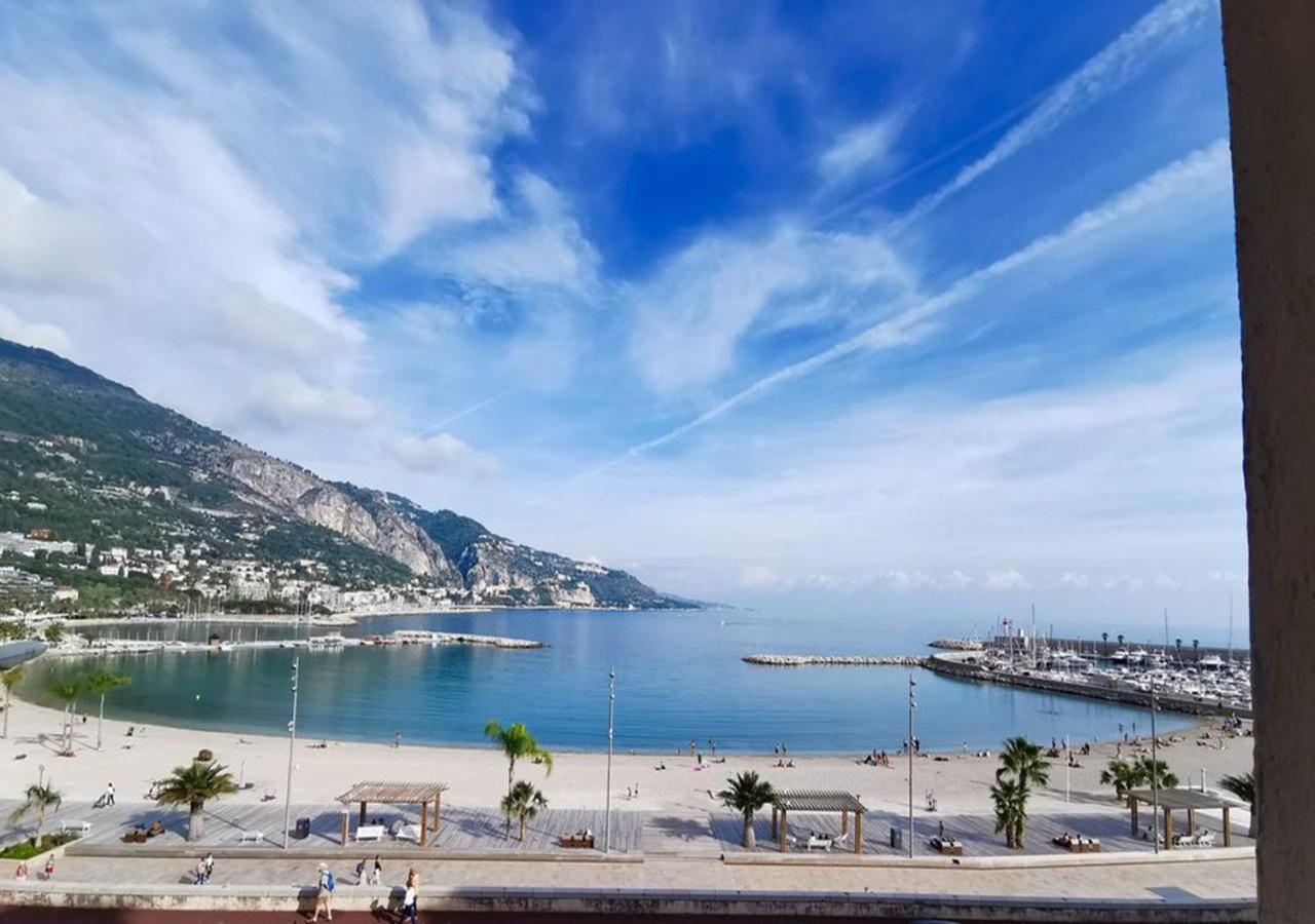 Apartment Les Sablettes Panoramic Sea View Menton Eksteriør billede